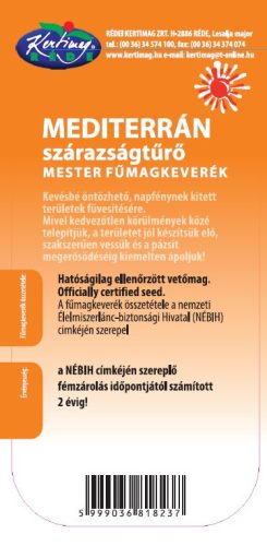Rédei Kertimag MEDITERRÁN Szárazságtűrő fűmagkeverék 10 kg
